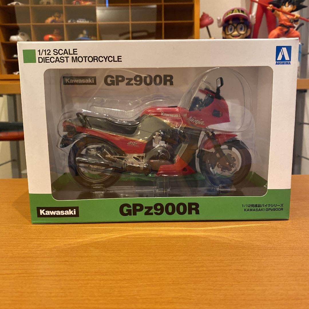 アオシマ スカイネット 再生産 1 12 完成品バイク KAWASAKI GPz900R 赤
